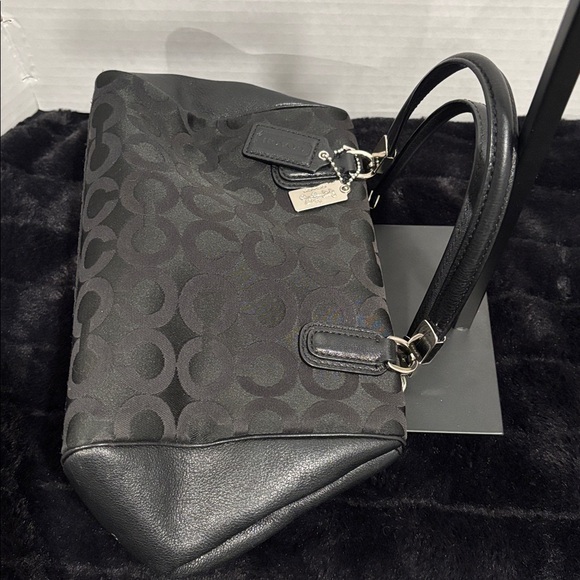 Coach Signature Canvas Satchel with Leather Trim Silver hardware 2 Hang Tag - Picture 7 of 15